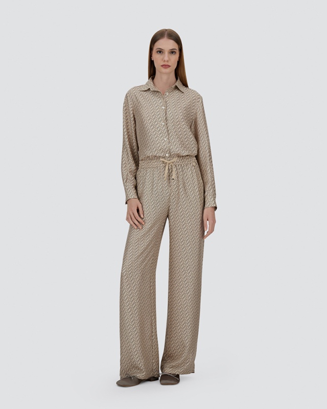 TROUSERS IN ICONIC PRINT SILK Herno for women TROUSERS IN ICONIC PRINT SILK Herno for women
