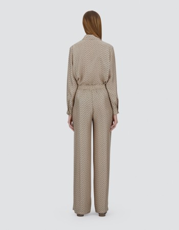 TROUSERS IN ICONIC PRINT SILK Herno for women TROUSERS IN ICONIC PRINT SILK Herno for women
