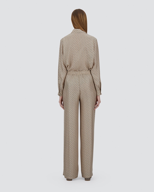 TROUSERS IN ICONIC PRINT SILK Herno for women TROUSERS IN ICONIC PRINT SILK Herno for women